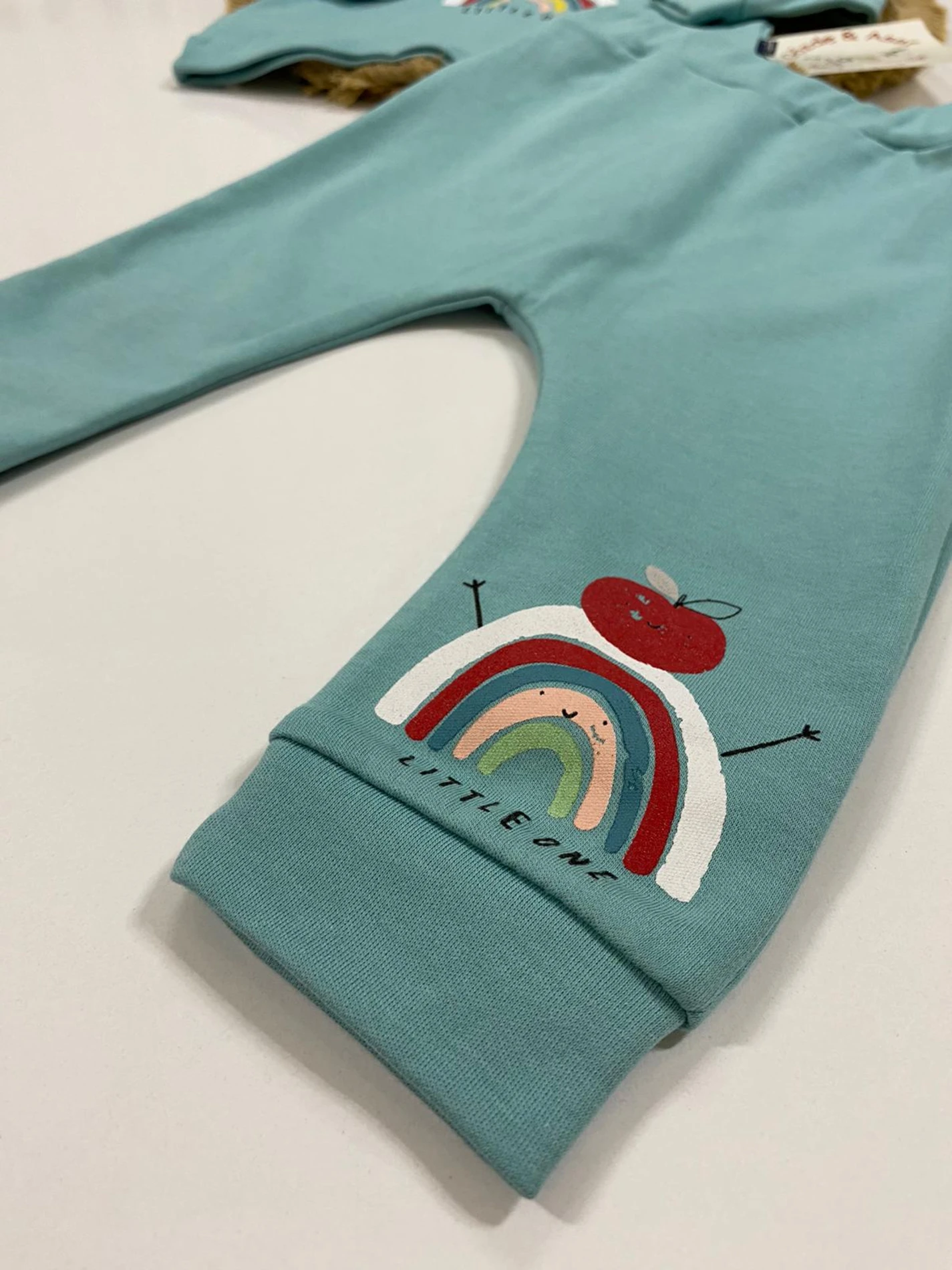 Little One Unisex 2'li Takım-Koyu Mint